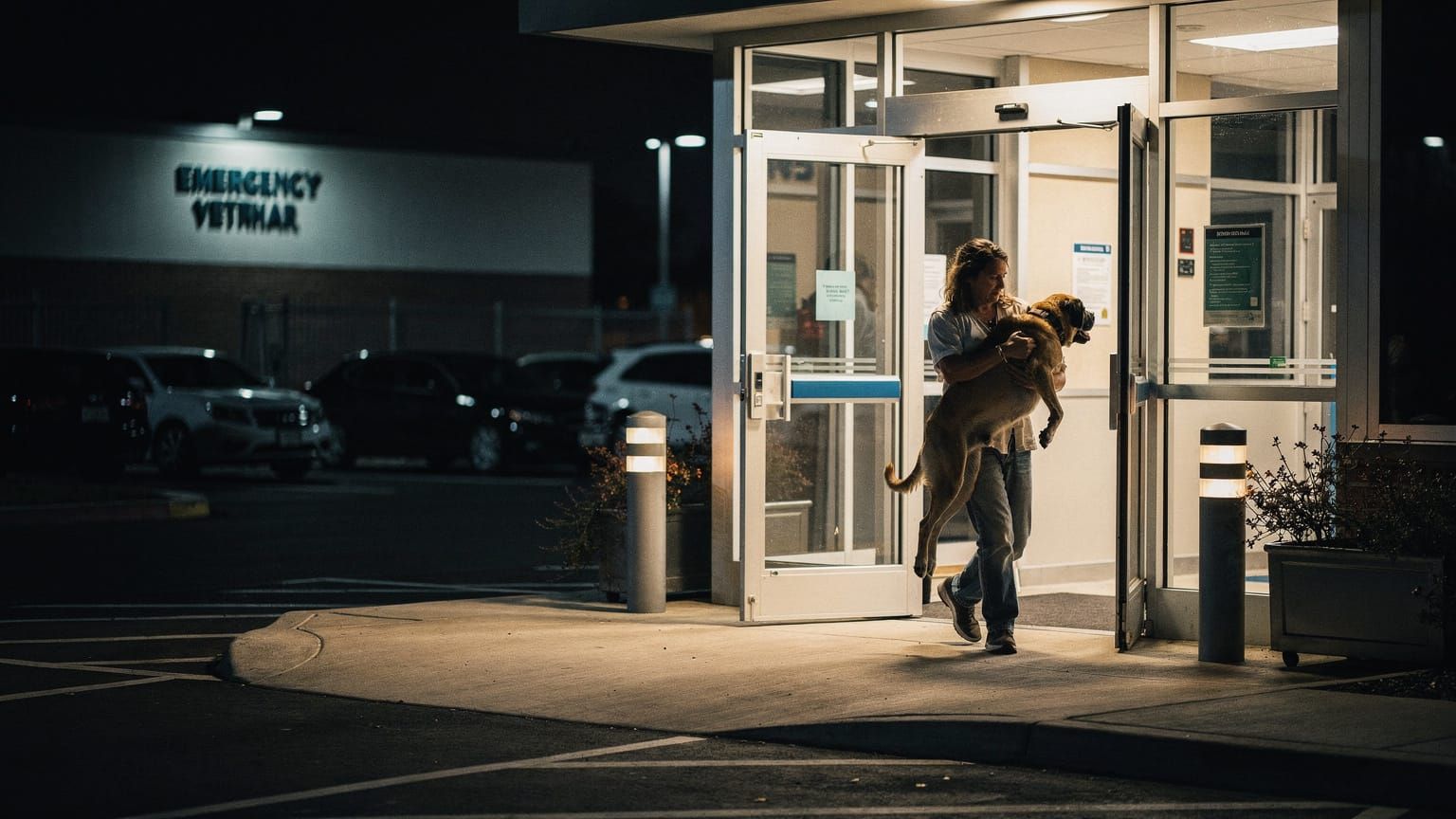 Bloat GDV emergency - large breed dog being rushed to emergency vet