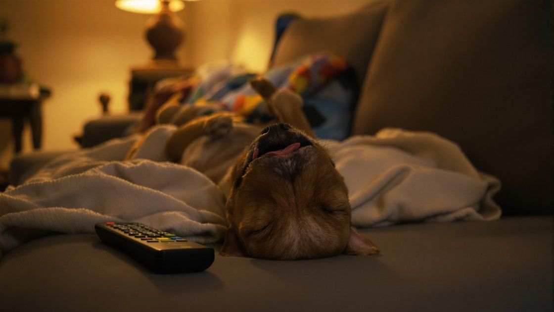 Perro que ronca - perro braquicéfalo durmiendo con una postura respiratoria preocupante