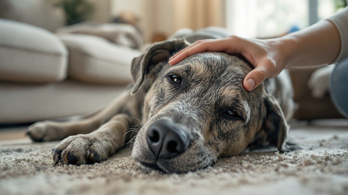 Senior dog at home - pet insurance age limits and costs for older dogs
